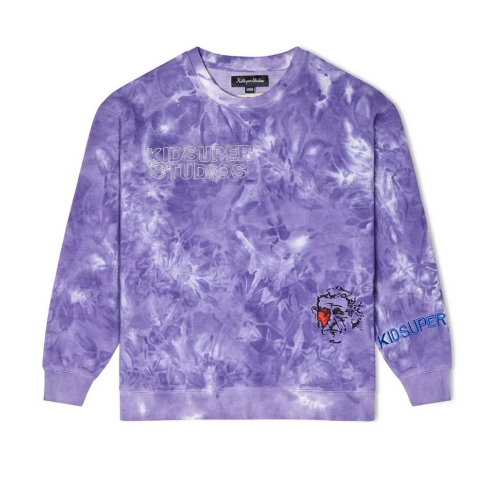 KidSuper Studios Dyed Super Crewneck in Purple